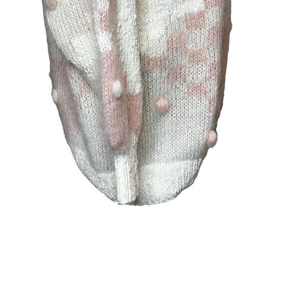 FIA Italia vintage pink and cream crew neck sweater with Pom Poms size S - Picture 8 of 16